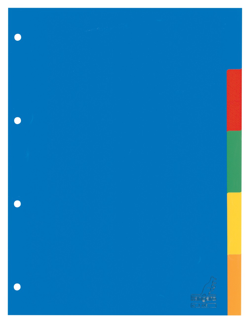 KANGARO Blanko Register DIN A4 Farbig sortiert 10-teilig PP (Polypropylene) 4 Löcher A405