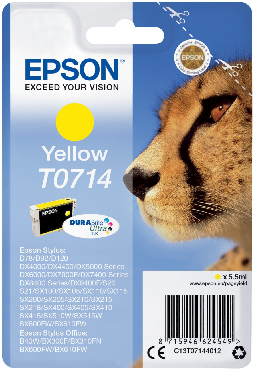 Epson T0714 Original Ink Cartridge C13t07144012 Yellow - Image 15