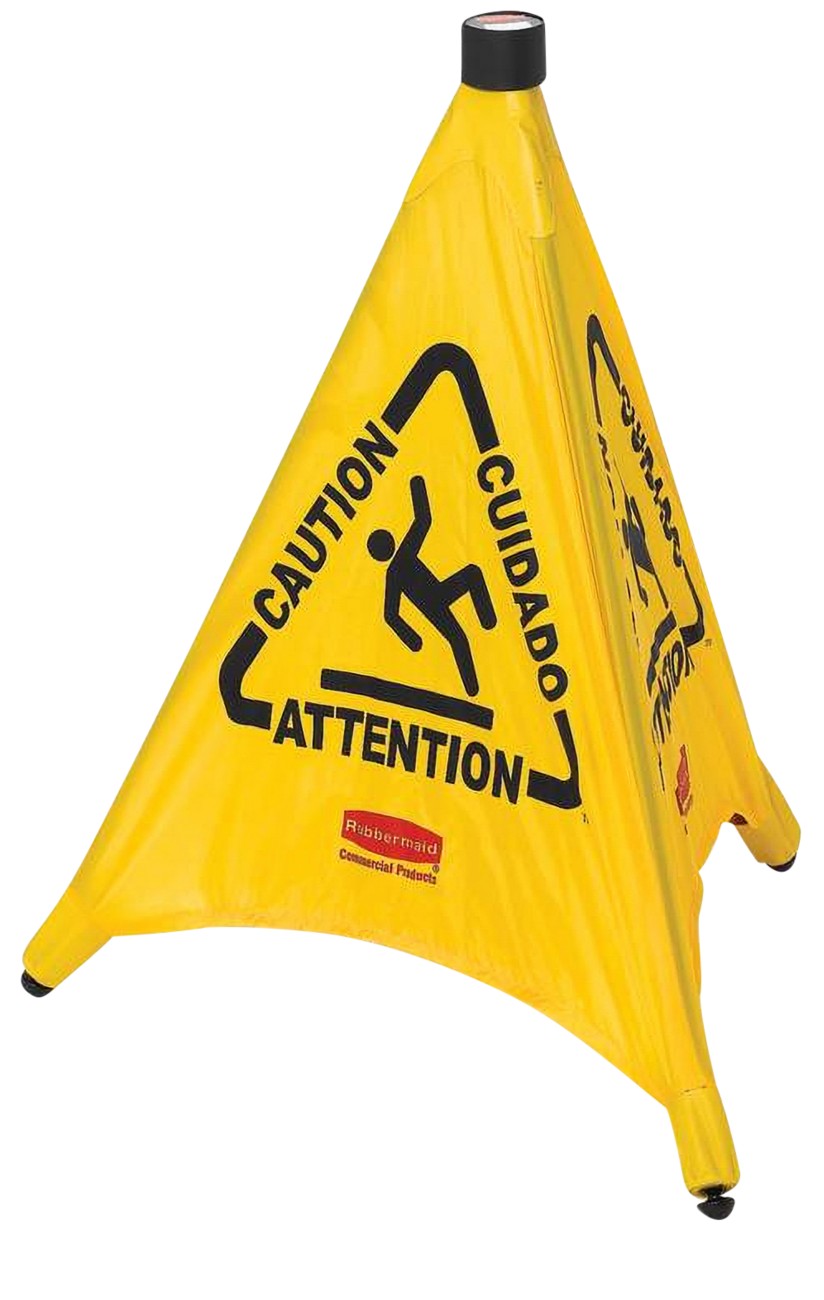 Rubbermaid Caution Attention Sign Symbol Pop-Up Cone 76cm Multilingual Safety - Image 2