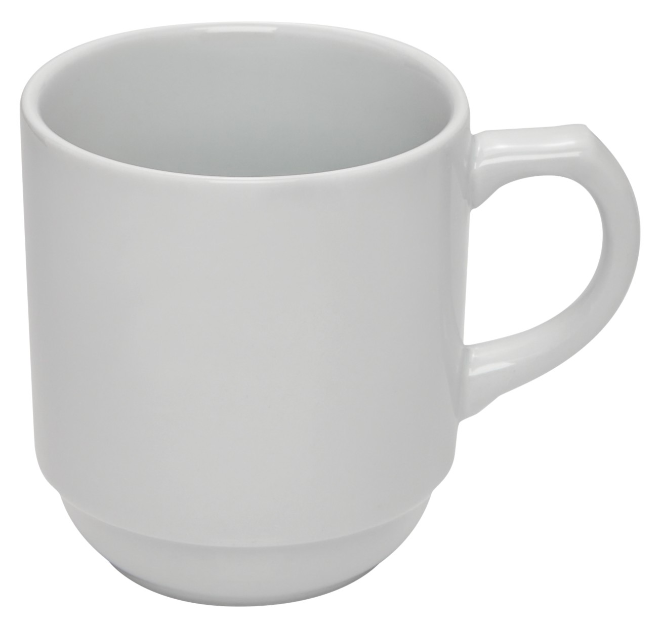 Genware Stacking Mugs Porcelain 300Ml White Pack Of 6