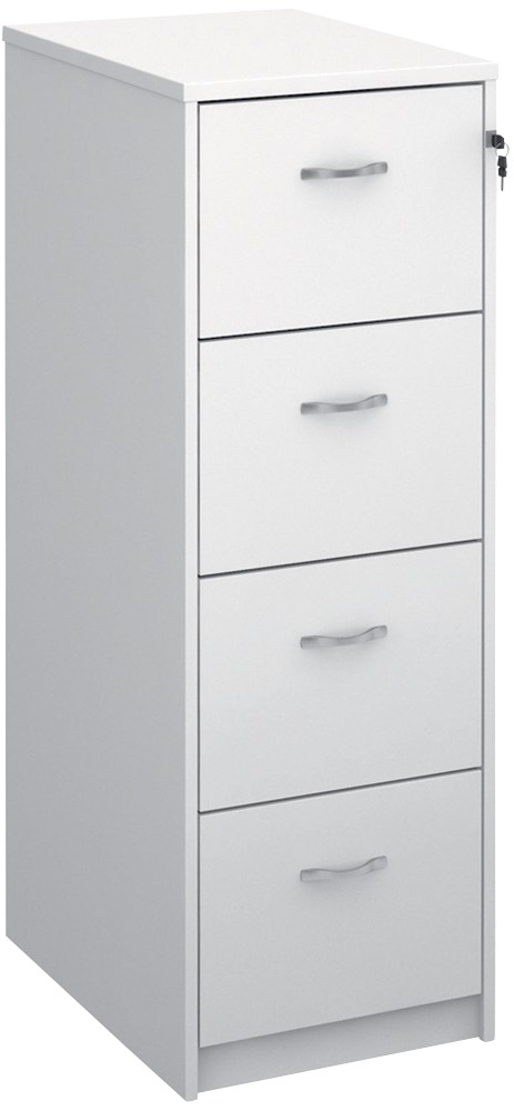 Dams International Filing Cabinet 4 Drawers Lf4wh White 480 X 655 X 1,360 Mm