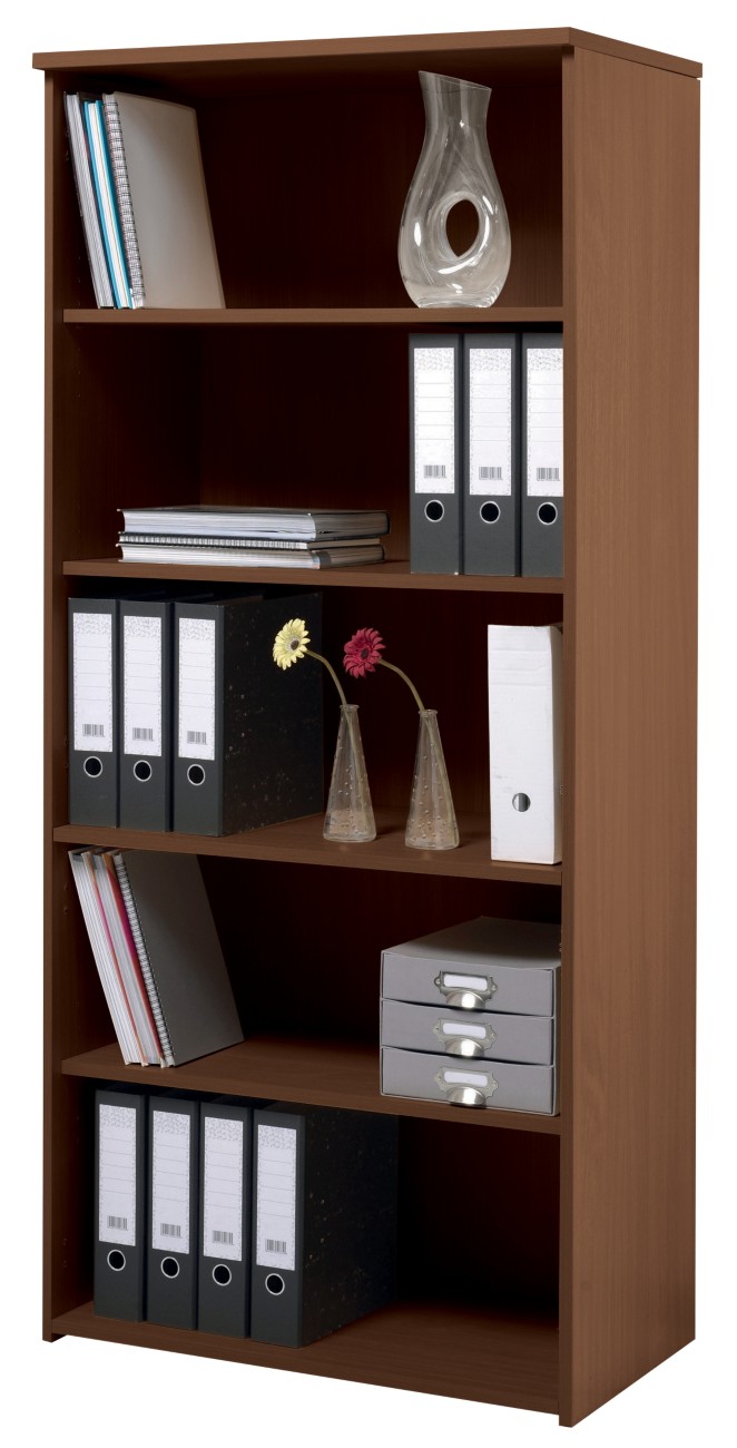 Dams International Universal Bookcase With 4 Shelves Wood 800 X 470 X 1790Mm Walnut