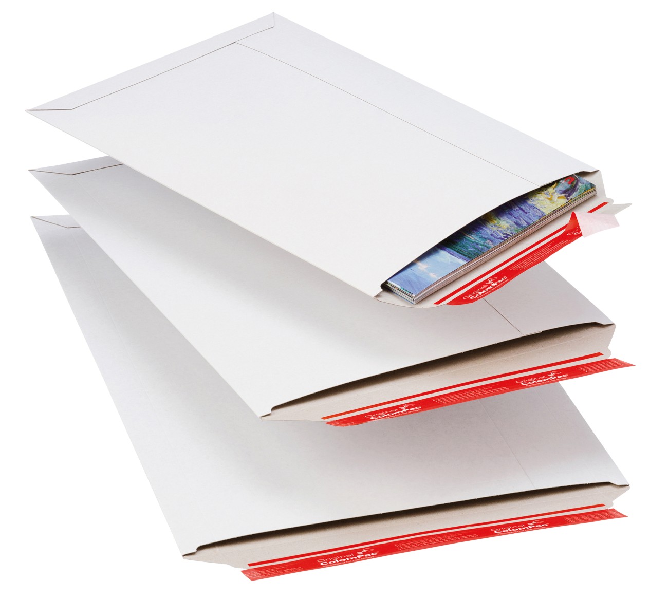 Colompac Cardboard Envelopes Peel And Seal White 455 (W) X 30 (H) Mm Plain 425 Gsm Pack Of 20