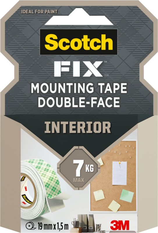 Scotch-Fix Montageband Interior Weiß 19 mm x 1,5 m