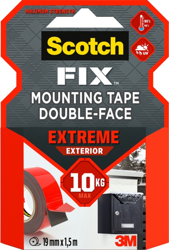 Scotch-Fix Montageband Exterior Grau 19 mm x 1,5 m