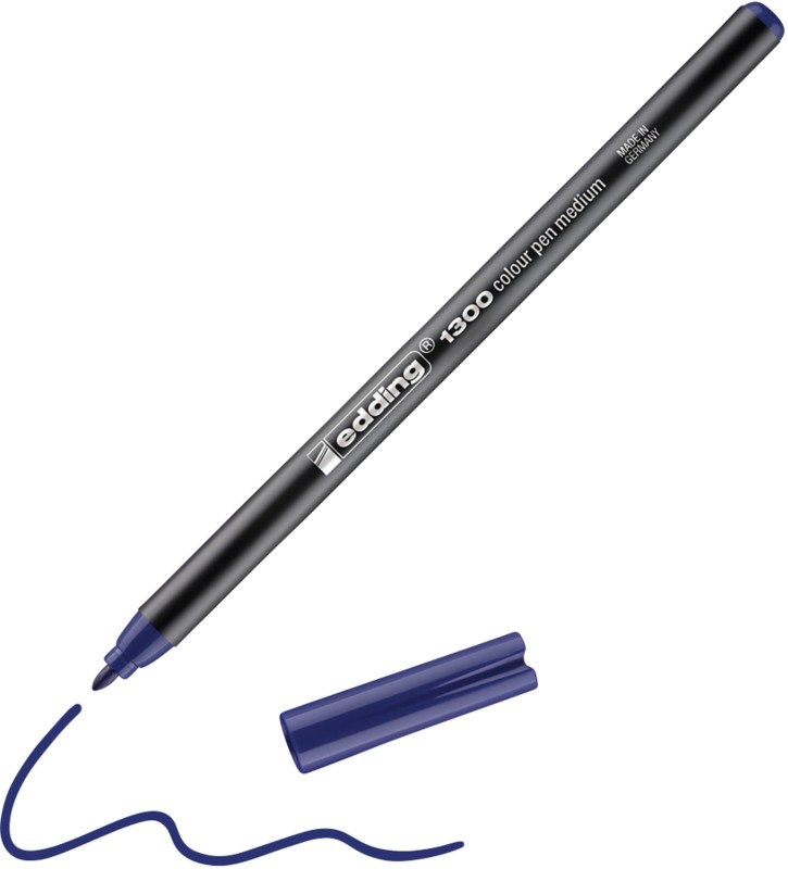Thumbnail - edding Filzstift 3 mm Mittel Blau 1300 10 Stück