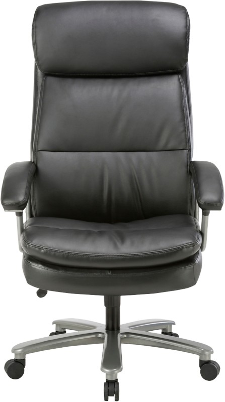 Realspace Zeus Chefsessel Wippmechanik Kunstleder Feste Armlehne Höhenverstellbarer Sitz Schwarz 150 kg