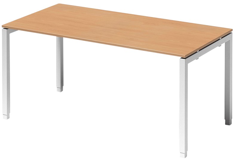 Thumbnail - Bisley Cito Höhenverstellbar Schreibtisch Buche 4 Metallfüße 1.600 (B) x 800 (T) x 740 (H) mm MFC (Melaminbeschichtete S...