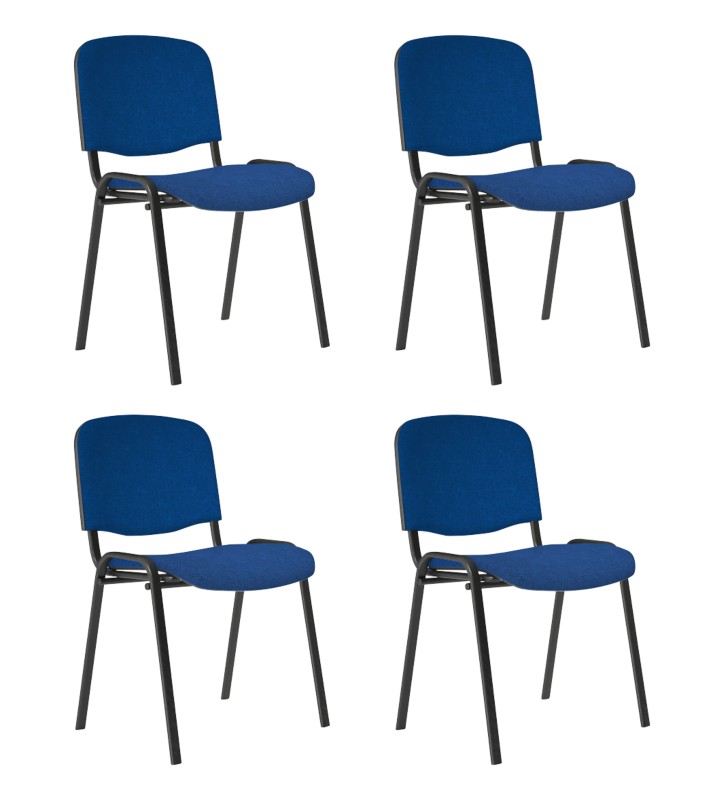 Nowy Styl ISO Plus Besucherstuhl Stoff Optionale Armlehne Blau 110 kg 4 Stück