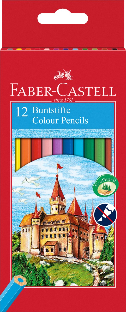 Faber-Castell Castle Colouring Pencils Assorted Pack Of 12