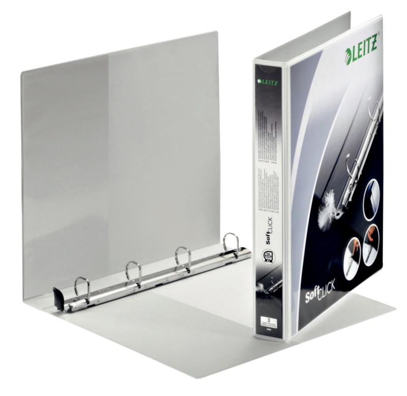 leitz Classeur 4 anneaux personnalisable Leitz soft click A4+ dos 4,5 cm