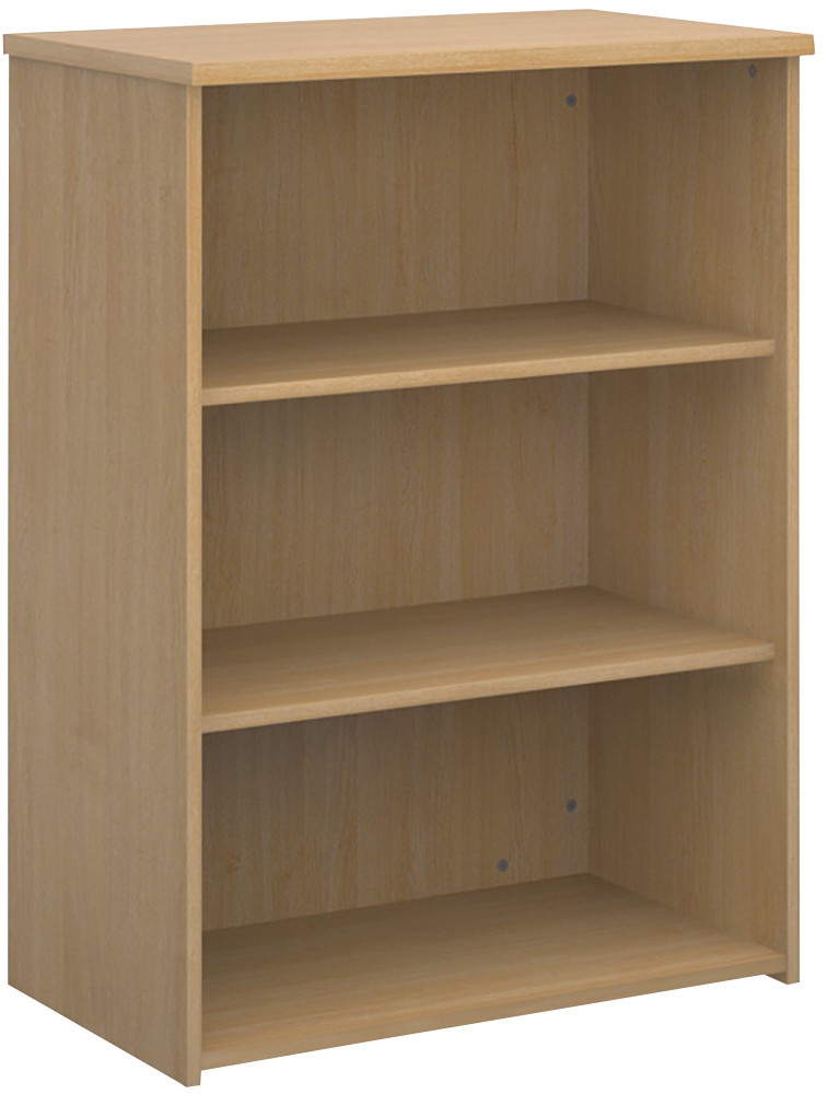 Dams International Mfc (Melamine Faced Chipboard) Bookcase 2 Shelves 800 X 470 X 1,090 Mm Brown Oak