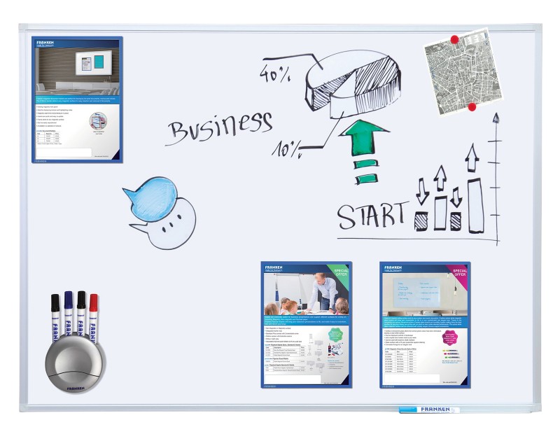 Thumbnail - Franken X-tra!Line Whiteboard Magnetisch Einseitig 240 (B) x 120 (H) cm Weiß