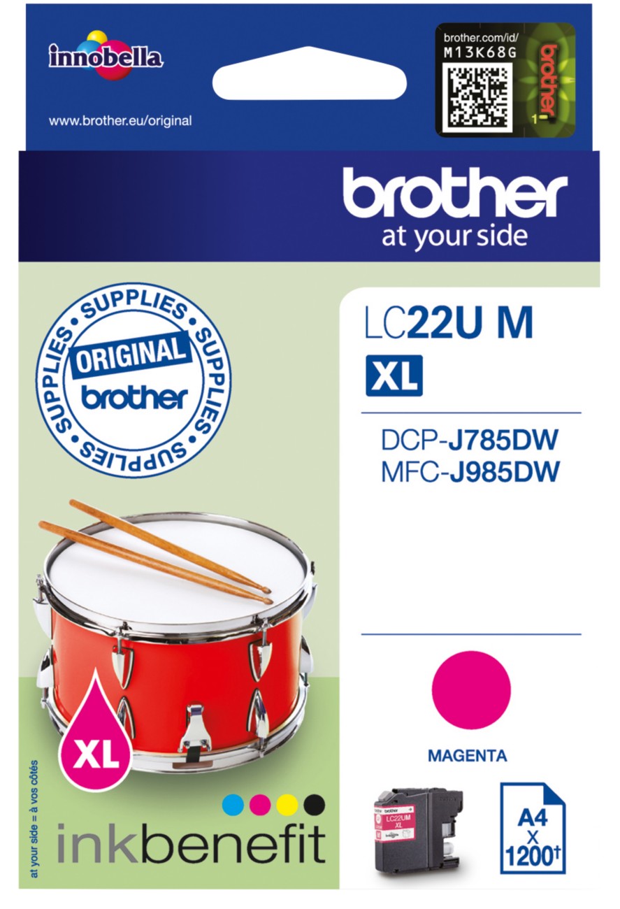 Brother LC22UM Original Tintenpatrone Magenta 2550312
