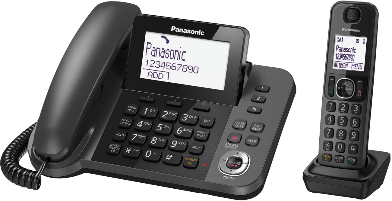 Panasonic Kx-Tgf320e Digital Cordless Answering System Metallic Black