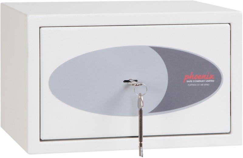 Phoenix Fortress Wertschutzschrank Schlüssel 7 L SS1181K Weiß