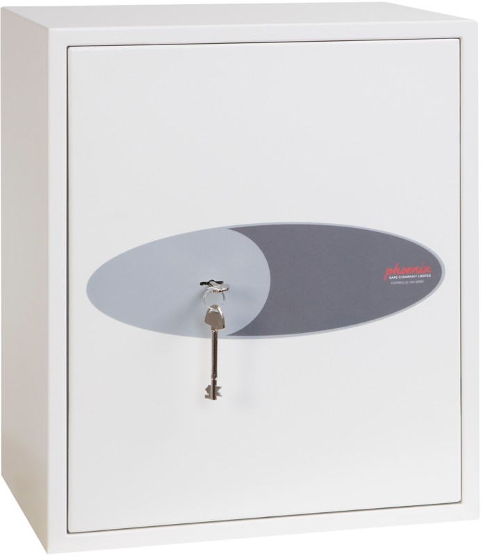 Phoenix Fortress Wertschutzschrank Schlüssel 42 l SS1183K Weiß