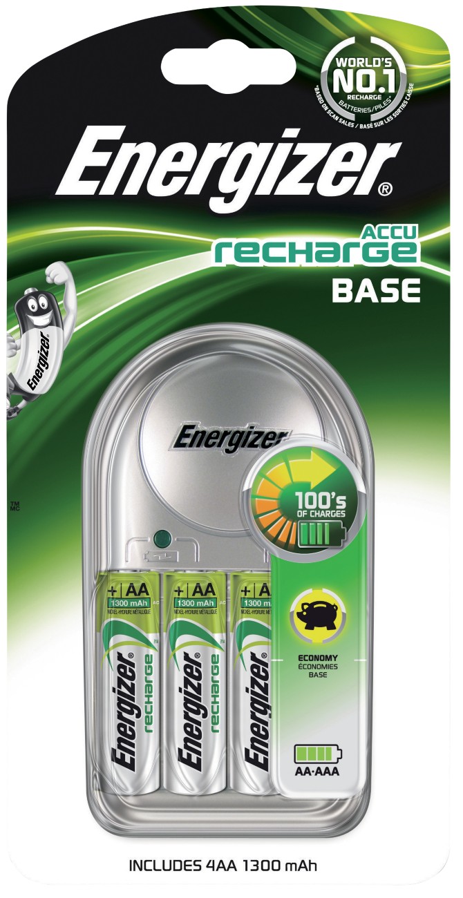 Energizer Base Battery Charger for AA/AAA 4 x AA Batteries