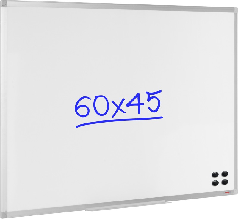 Viking Whiteboard Wandmontiert Magnetisch Emaille Einseitig 60 (B) x 45 (H) cm