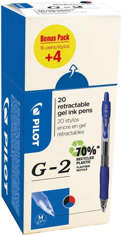 Pilot G2 Gelschreiber 0.4 mm Farbig sortiert 20 Stück