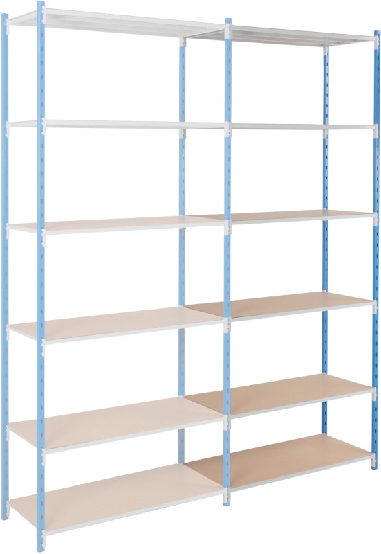 ARNO SPACE Arno - Workshop Anbauregal 6 Fachböden Verzinkt 1.000 x 600 x 2.500 mm Blau