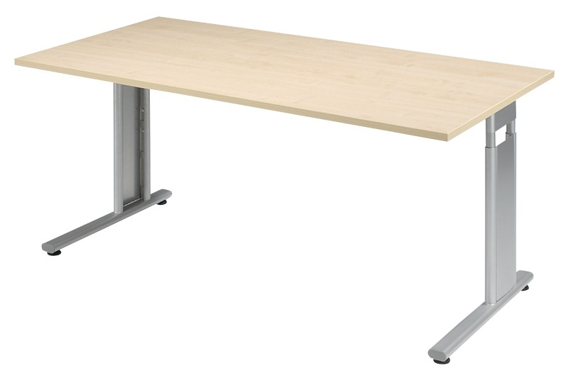 Geramoebel Schreibtisch Speed Office Ahorn-Nb. 1.600 x 450 x 1.000 x 68 - 82 mm