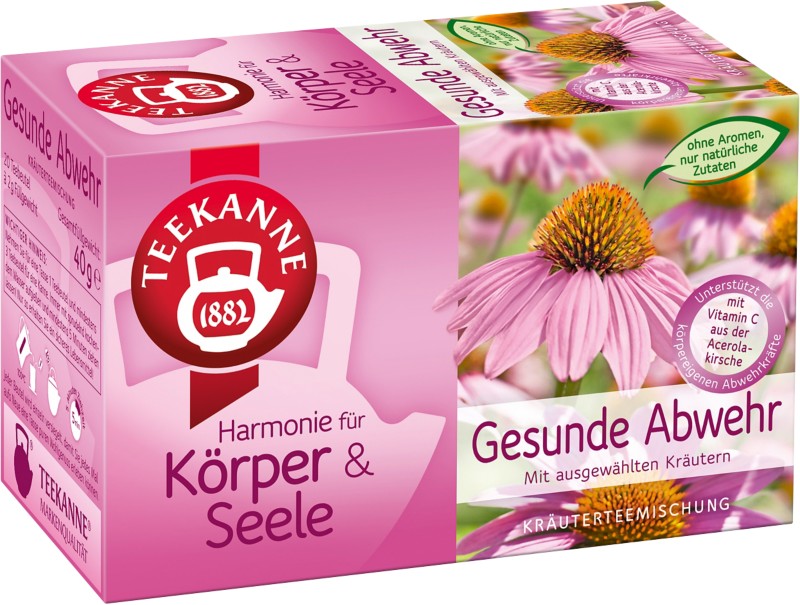 TEEKANNE Harmonie für Körper & Seele "Gesunde Abwehr" Koffeinfrei Kräutertee Kräutertee 20 Stück à 1.75 g