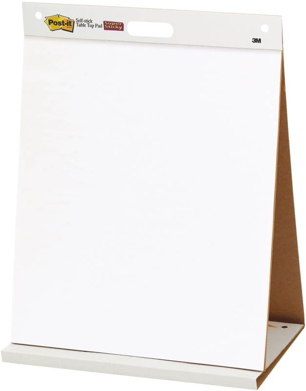 Post-it Super Sticky Flipchartblock Blanko Nicht gelocht 50,8 x 58,4 cm Weiß 20 Blatt