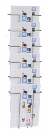 Twinco A4 Wall Mounted Holder For Magazines & Brochures - 6 Compartment Version - Image 3