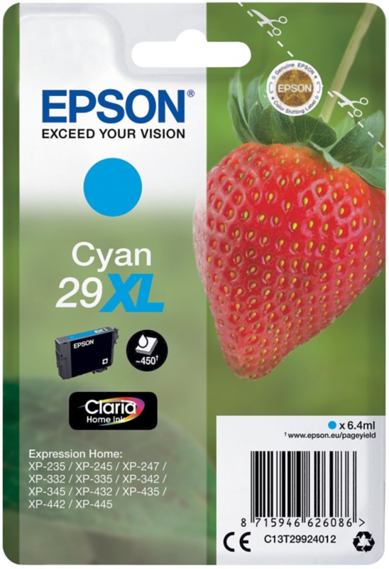 Epson 29XL Original Tintenpatrone C13T29924012 Cyan