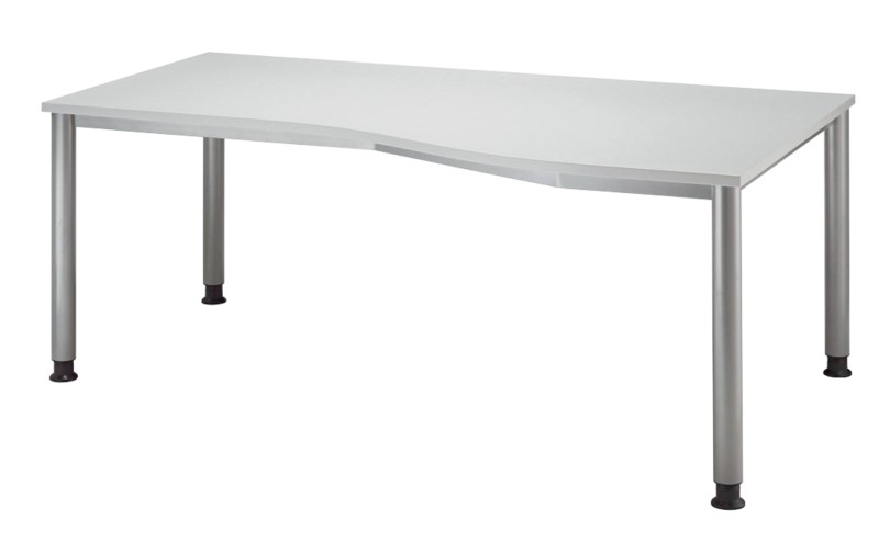 Hammerbacher Höhenverstellbar Schreibtisch Freiform 4 Füße 1.800 (B) x 1.000 (T) x 680 (H) mm Melamin