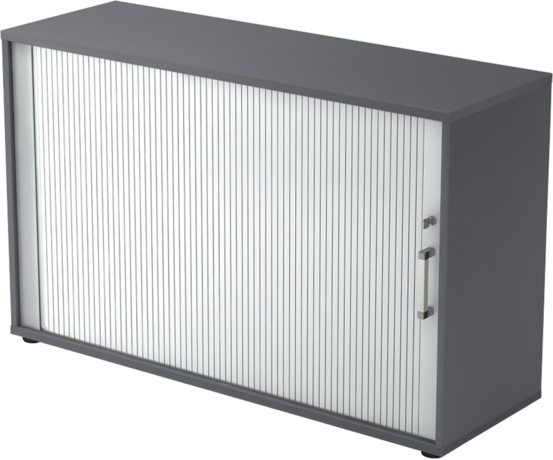 Thumbnail - Hammerbacher Aktenschrank V1732S/G/S/CE Grau 1.200 x 400 x 748 mm