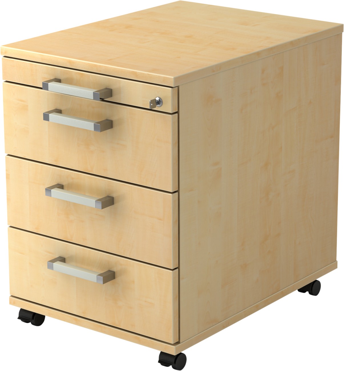 Thumbnail - Hammerbacher Rollcontainer VAC30/3/3/CE Ahorn 428 x 580 x 590 mm