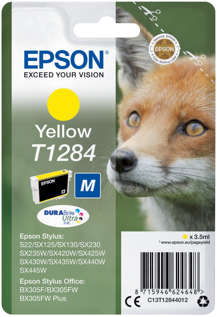 Epson Yellow C13t12844012/T1284 Ink Cartridge 225 Pages 3.5Ml For Eps - Image 12
