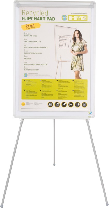 Bi-Office Earth Flipchart-Staffelei Aluminium 70 (B) x 100 (H) cm Weiß