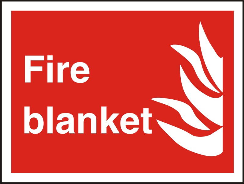 Fire Information Sign Blanket Adhesive Vinyl 15 x 20 cm