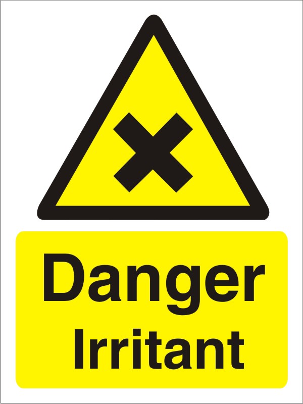 Warning Sign Irritant Adhesive Plastic 30 x 20 cm