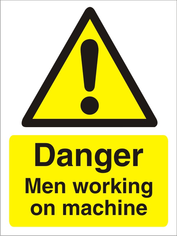 Warning Sign Men Working Plastic 40 x 30 cm