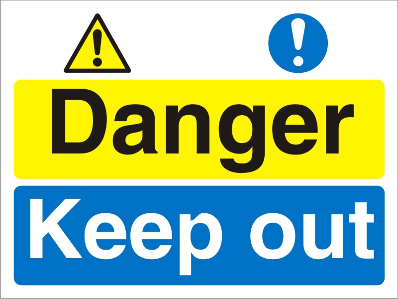 Warning Sign Keep Out PVC 30 x 40 cm