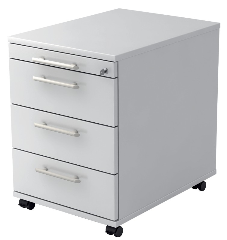Thumbnail - Hammerbacher Rollcontainer AC30/W Weiß 428 x 580 x 590 mm