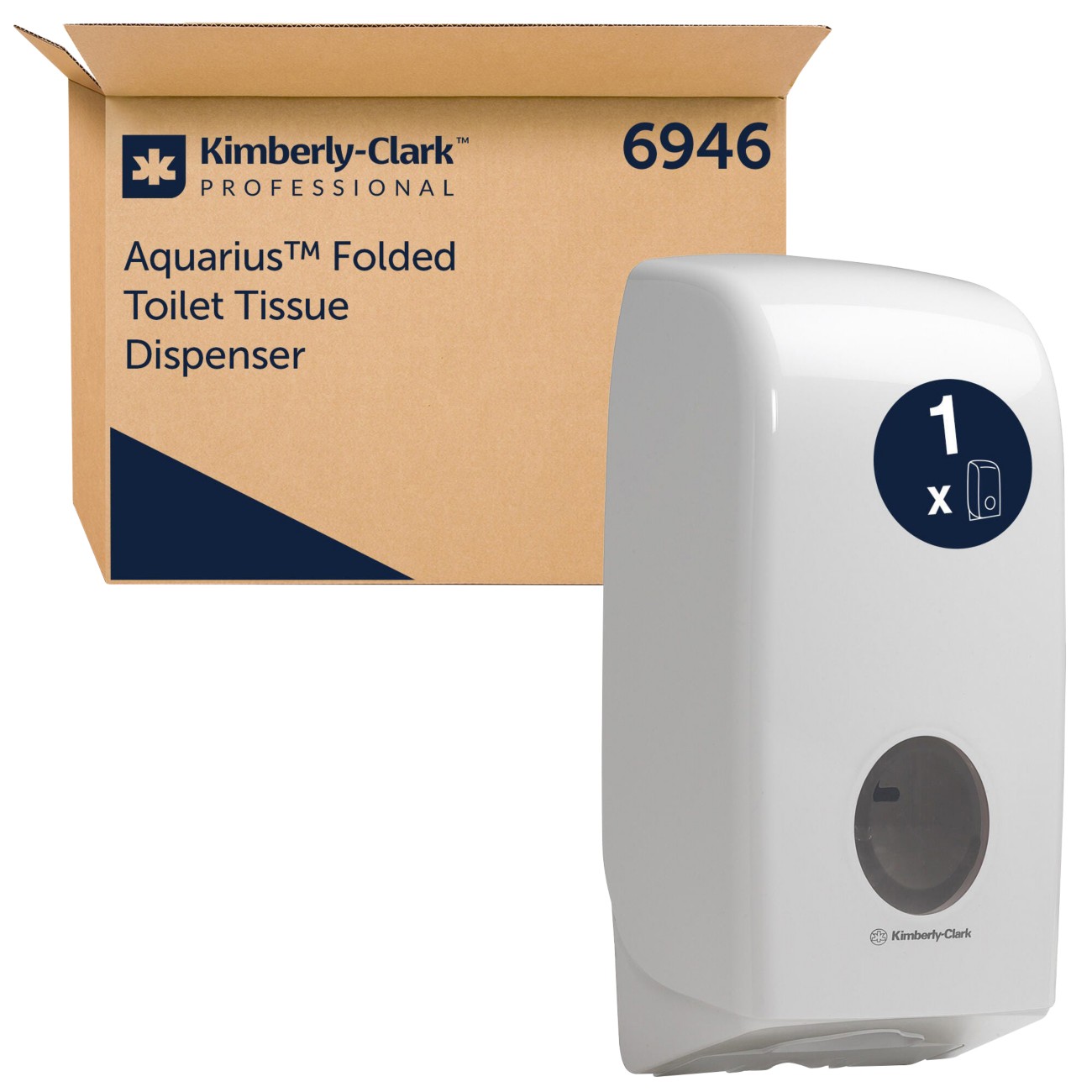 Aquarius Folded Toilet Tissue Dispenser 6946 White Single Sheet Toilet Dispenser - Image 3