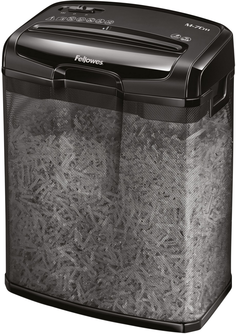 Fellowes Powershred Aktenvernichter 7 Blatt Partikelschnitt Sicherheitsstufe P-4, T-4 13 L M-7CM