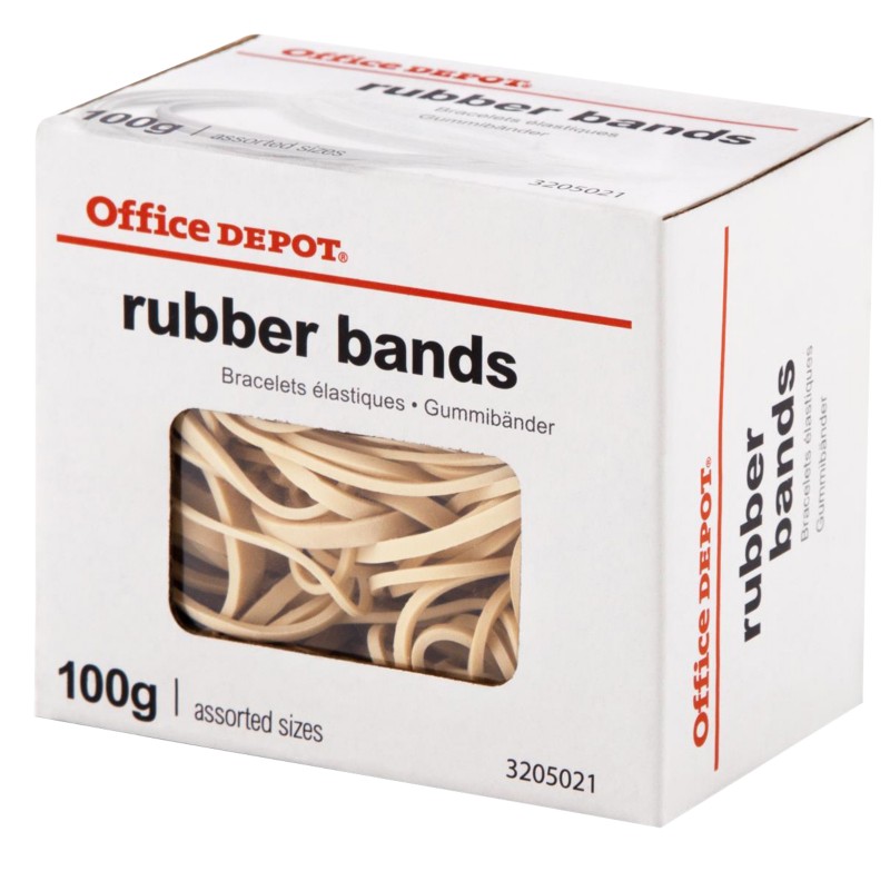 Office Depot Rubber Bands 1.5 x 120mm Ø 120mm Natural 100g
