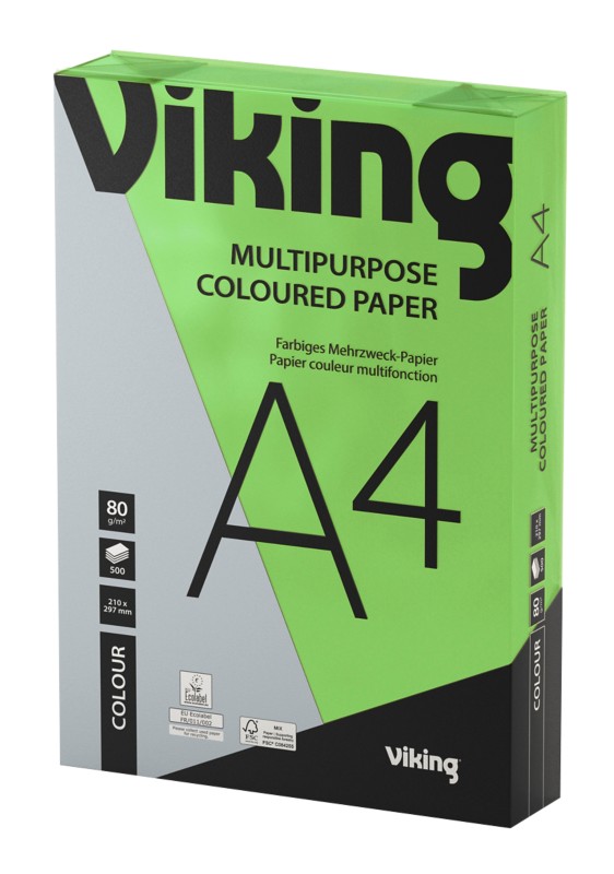 Viking DIN A4 Farbiges Papier Grün 80 g/m² 500 Blatt