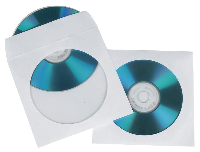 Hama CD-/DVD Papierhüllen Weiß 100 Stück