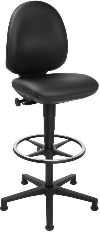 TOPSTAR Zeichenstuhl Permanentkontakt Kunstleder Ohne Armlehnen Schwarz 110 kg TEC 50C 5 Rollen