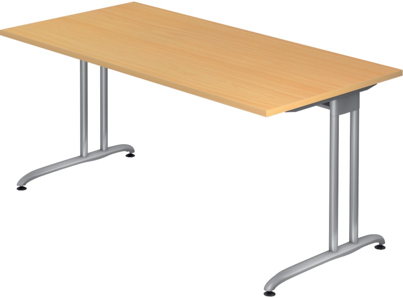 Hammerbacher Schreibtisch Buche 1.600 x 800 x 720 mm mit Aufbauservice