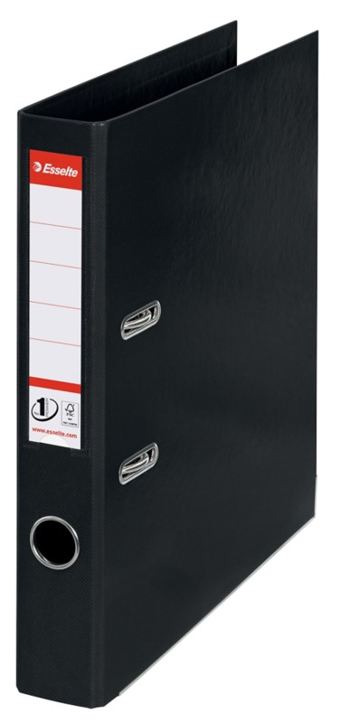 Thumbnail - Esselte No.1 VIVIDA Schmal Ordner DIN A4 52 mm Schwarz 2 Ringe 811470 PP (Polypropylen) Hochformat
