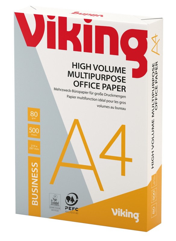 Viking Business DIN A4 Druckerpapier Weiß 80 g/m² Glatt 500 Blatt