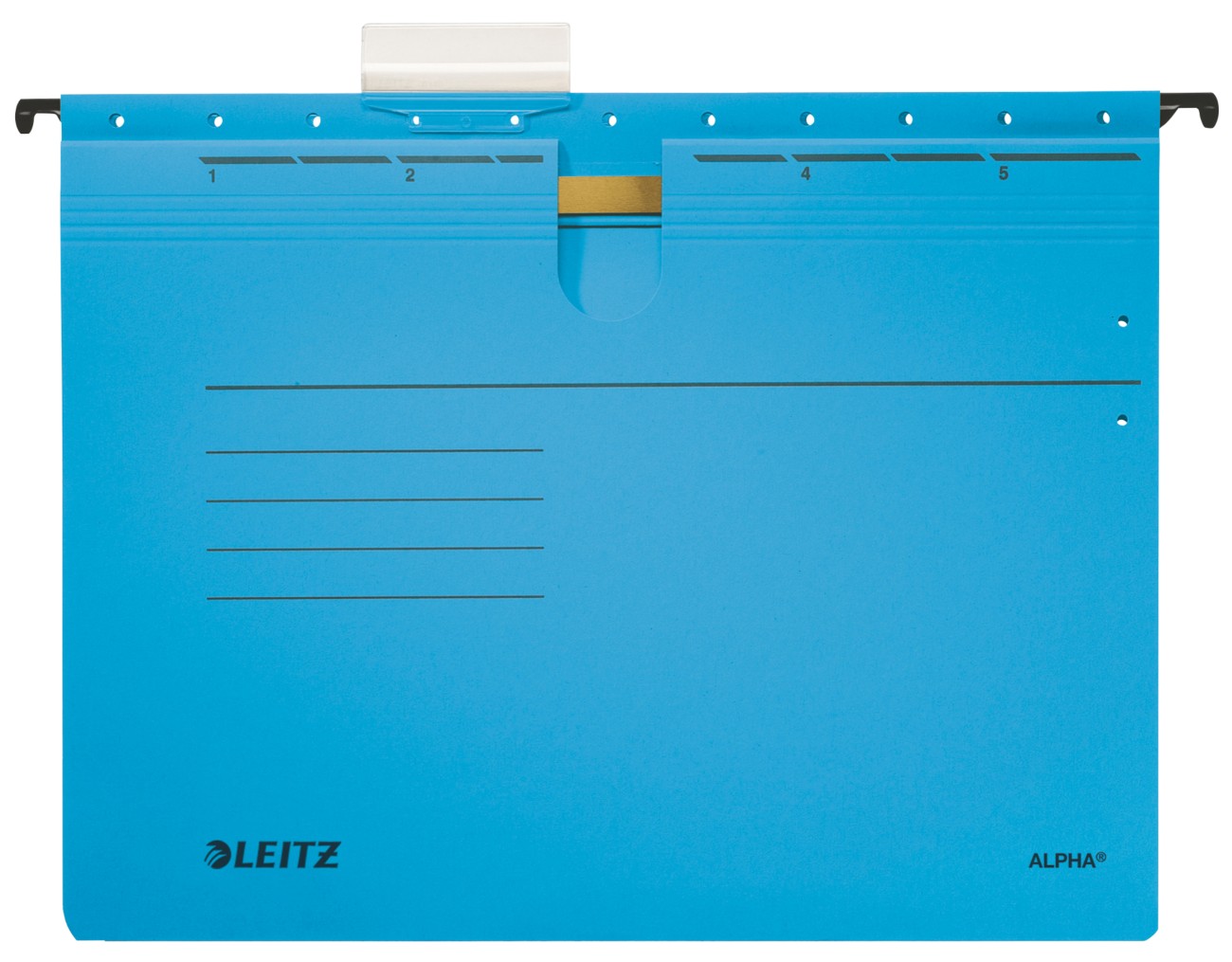 Leitz Hängehefter kaufmännische Heftung Alpha DIN A4 Blau Natronkarton 5 Stück